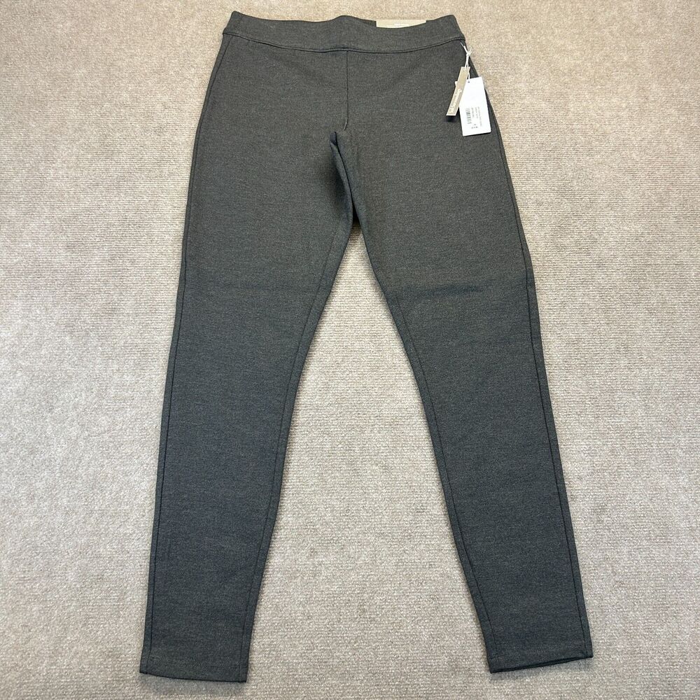 Soft Surroundings Essential Ponte Leggings Women's XS Charcoal Heather Ankle NEW